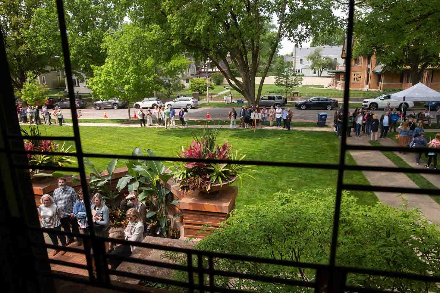 Looking out from Heurtley House