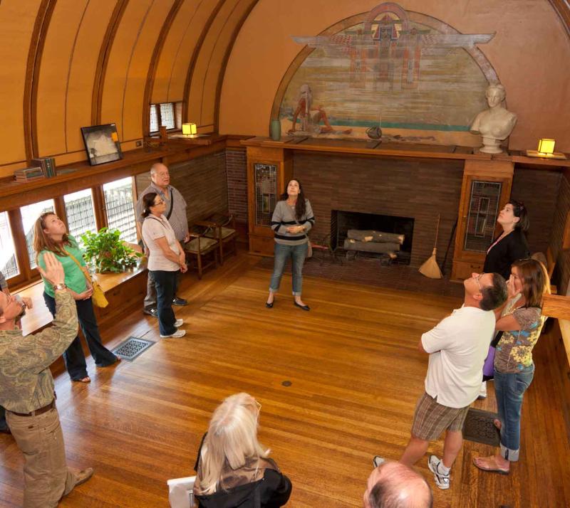 Group taking a tour in the Home and Studio playroom