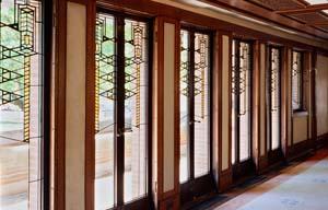 Leaded Glass doors, Robie House, photography by Tim Long