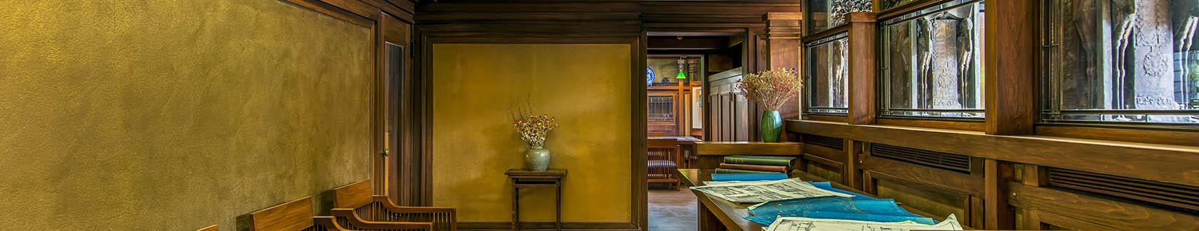 Frank Lloyd Wright Home and Studio interior